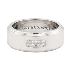 Authentic Tiffany & Co 18k White Gold Diamond Band Ring