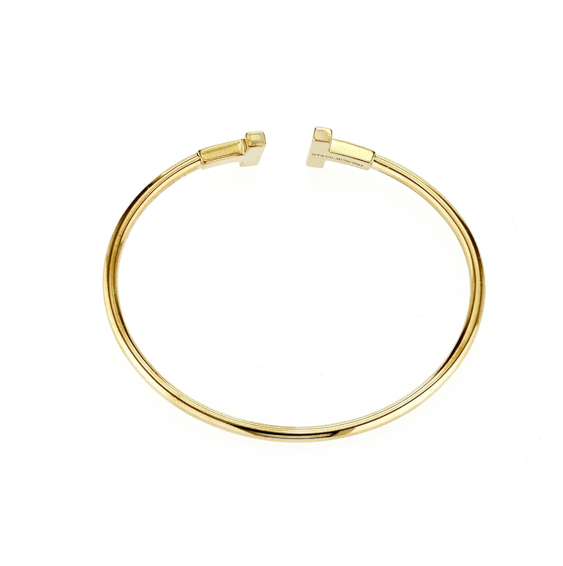 Authentique TIFFANY & Co. Bracelet en or jaune 18K Taille 6