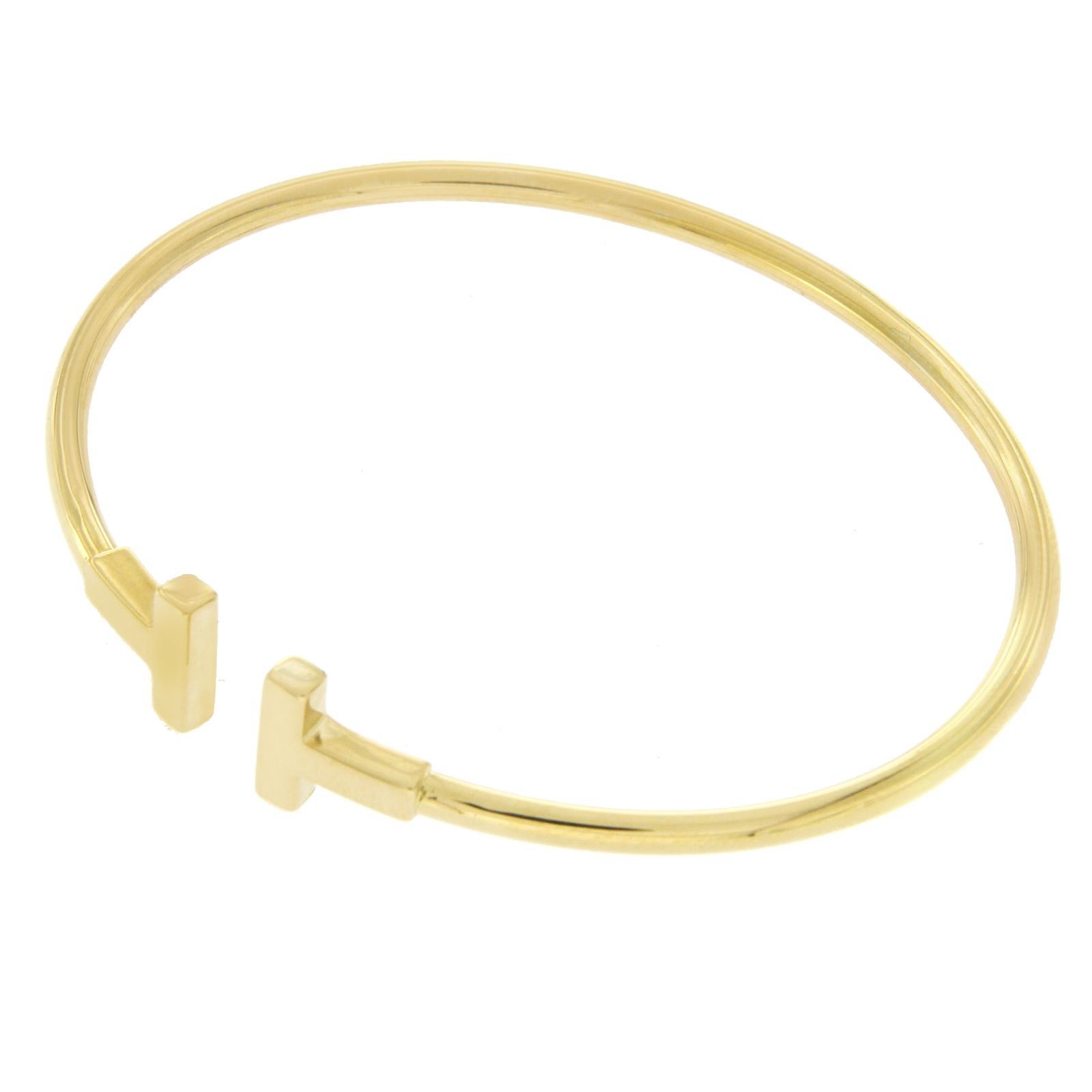 Authentique TIFFANY & Co. Bracelet en or jaune 18K Taille 6