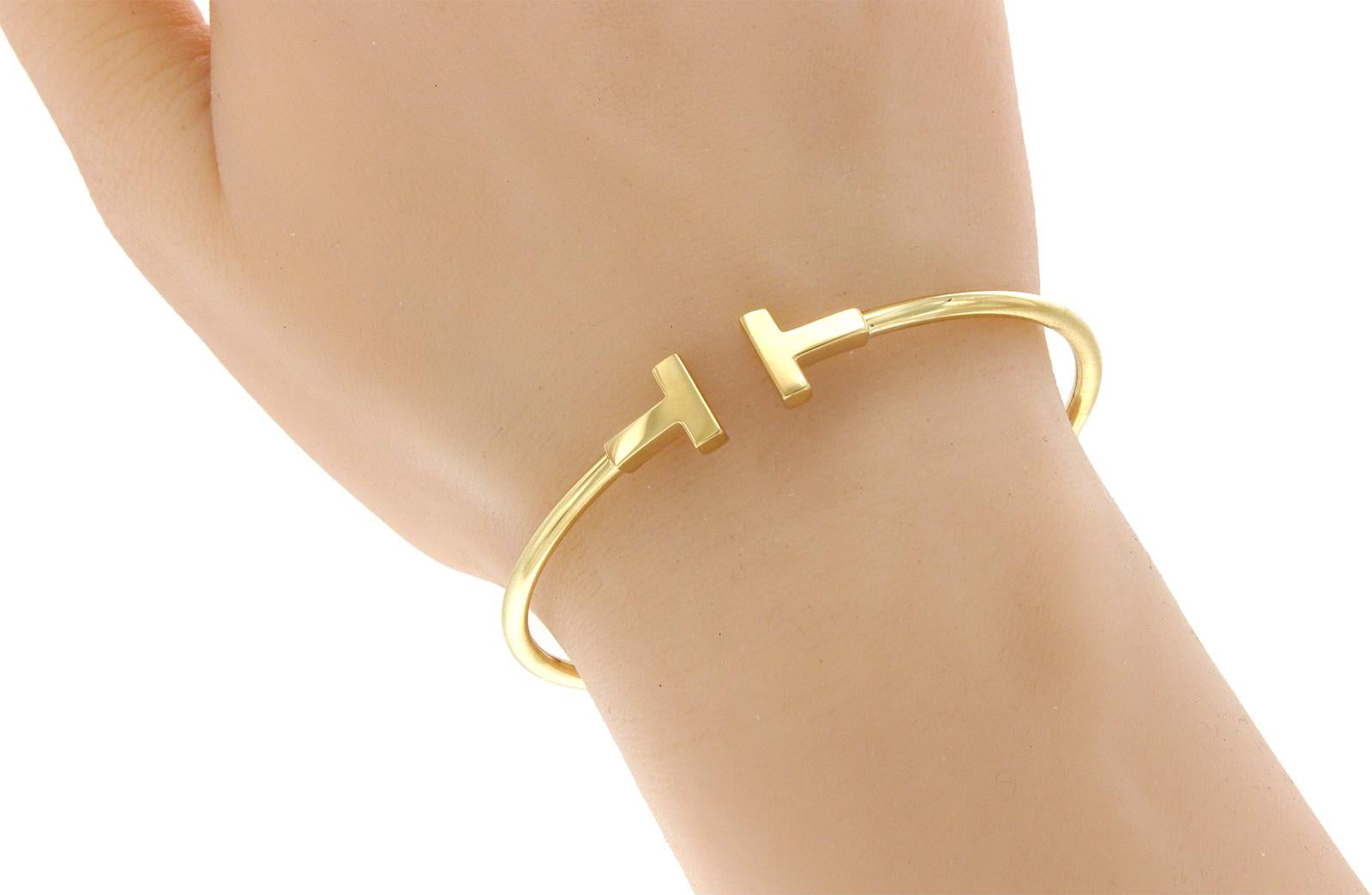 Authentique TIFFANY & Co. Bracelet en or jaune 18K Taille 6