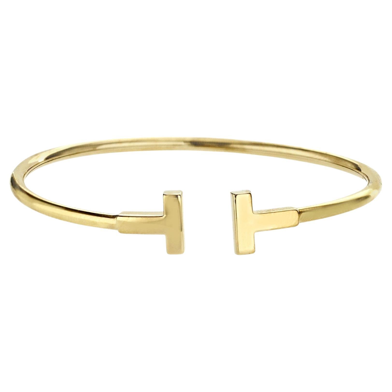 Authentique TIFFANY & Co. Bracelet en or jaune 18K Taille 6". en vente