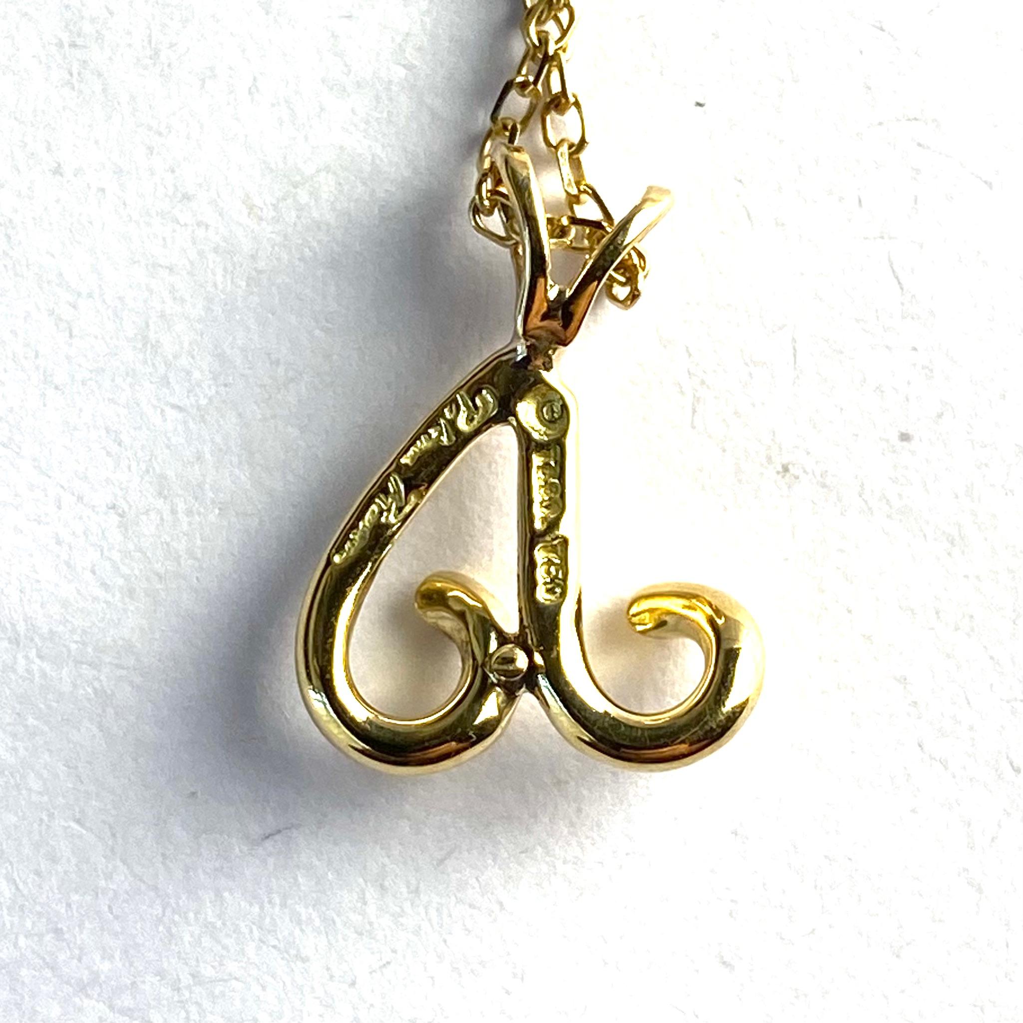 Contemporary Authentic Tiffany Co 18K Yellow Gold Vintage Aries Ram Zodiac Pendant Necklace