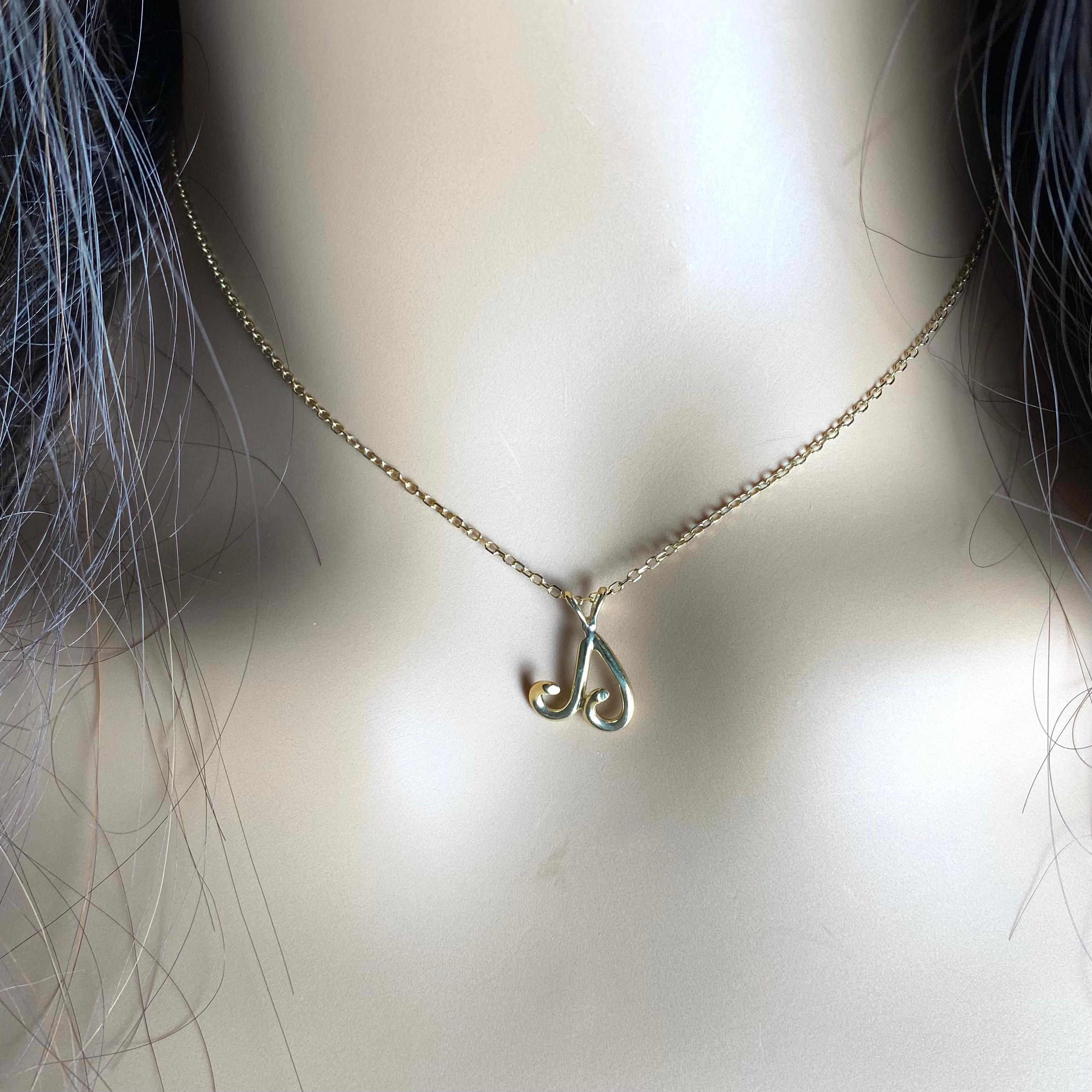 Authentic Tiffany Co 18K Yellow Gold Vintage Aries Ram Zodiac Pendant Necklace 3