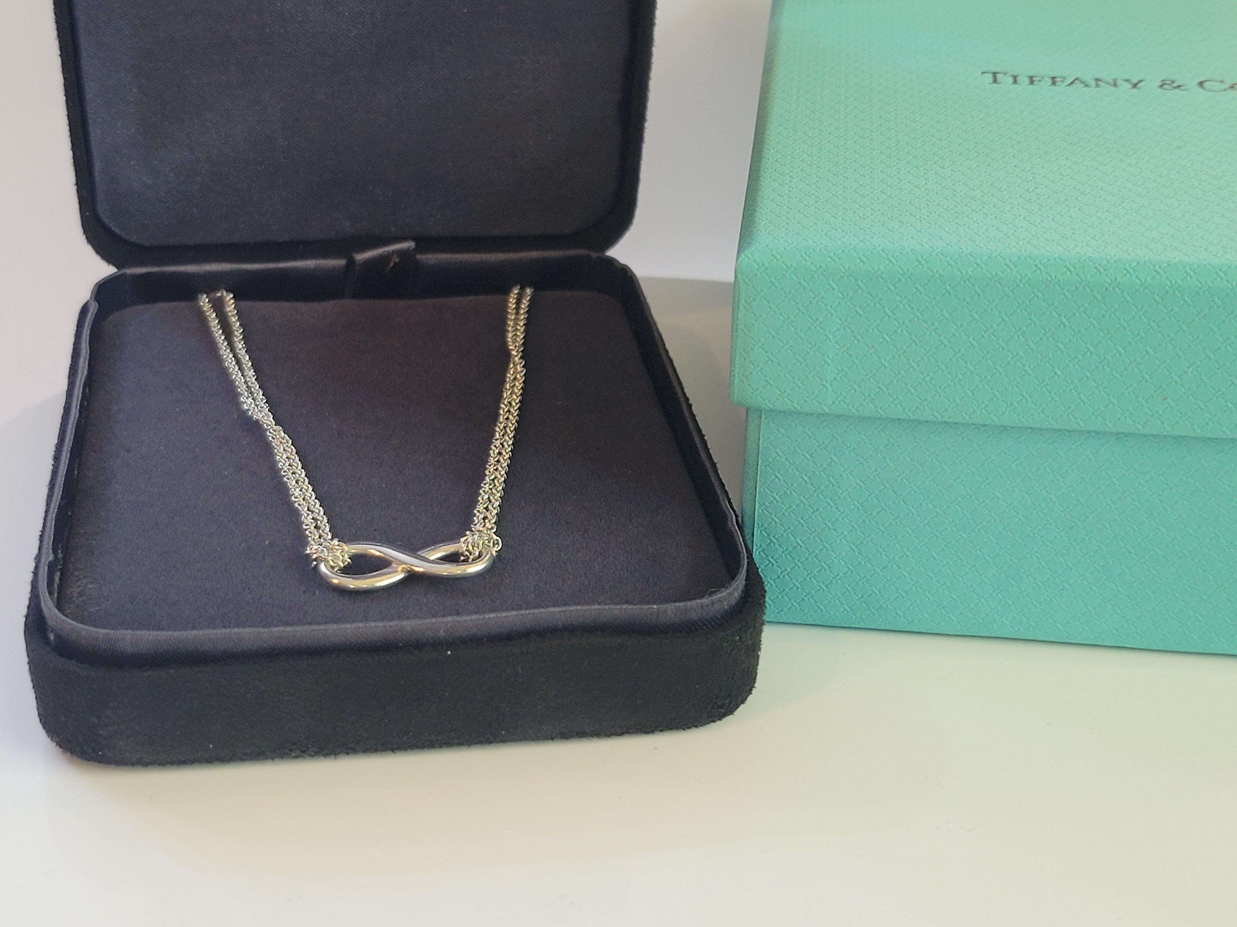 tiffany and co infinity necklace double chain