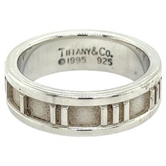 Authentic Tiffany & Co Estate Atlas Ring Size 6.5 Silver 6 mm