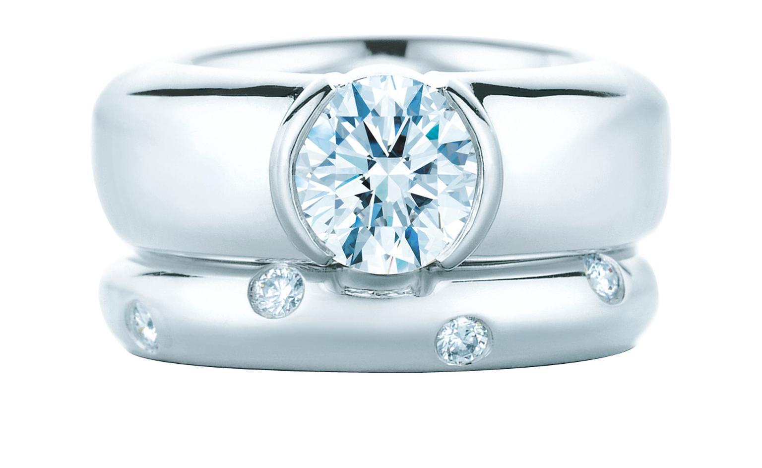Authentic Tiffany & Co. Etoile Diamond Wedding Band Ring in Platinum 5
