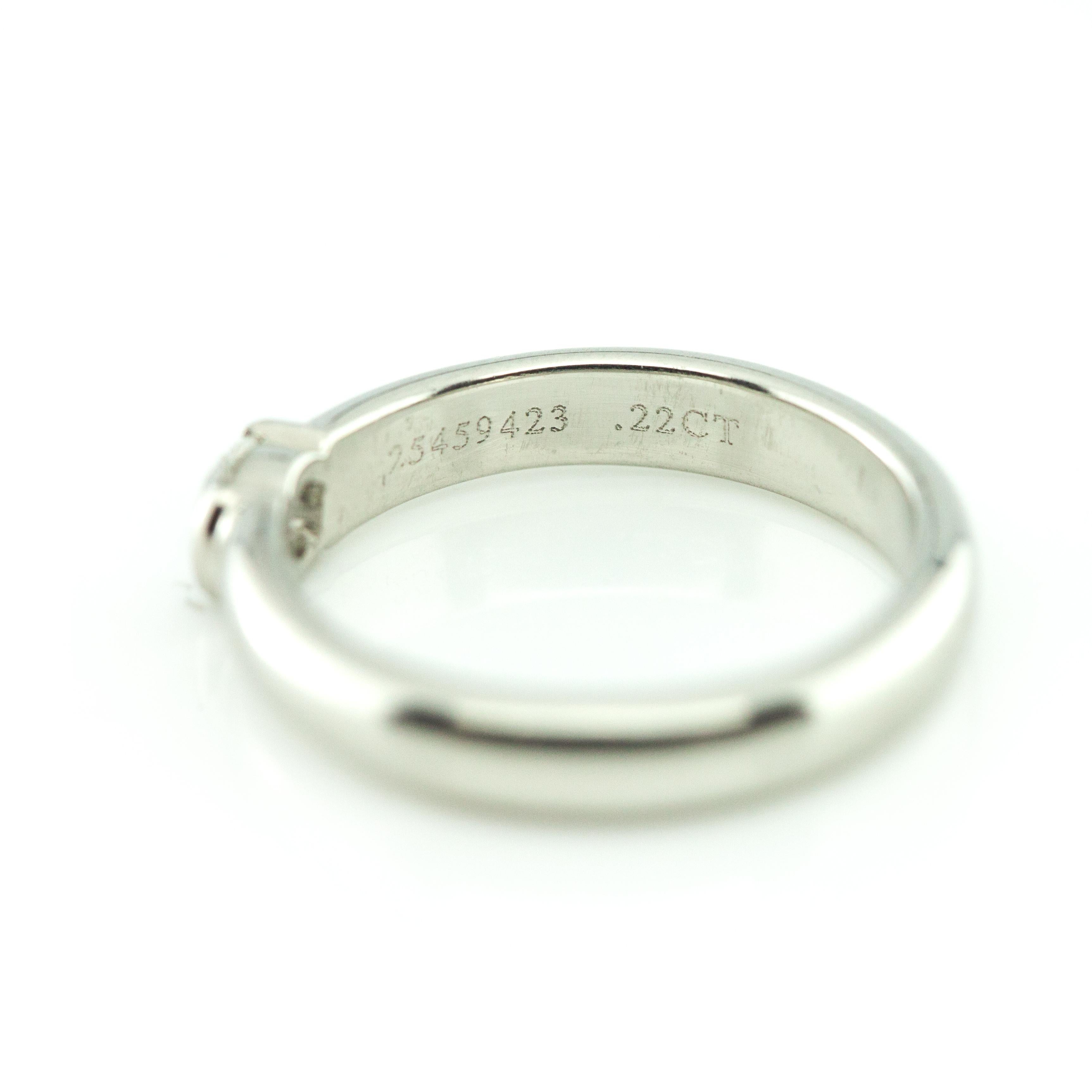 da uomo o donna Autentico Tiffany & Co. Anello di diamanti di fidanzamento in platino Etoile da 0,22 carati in vendita
