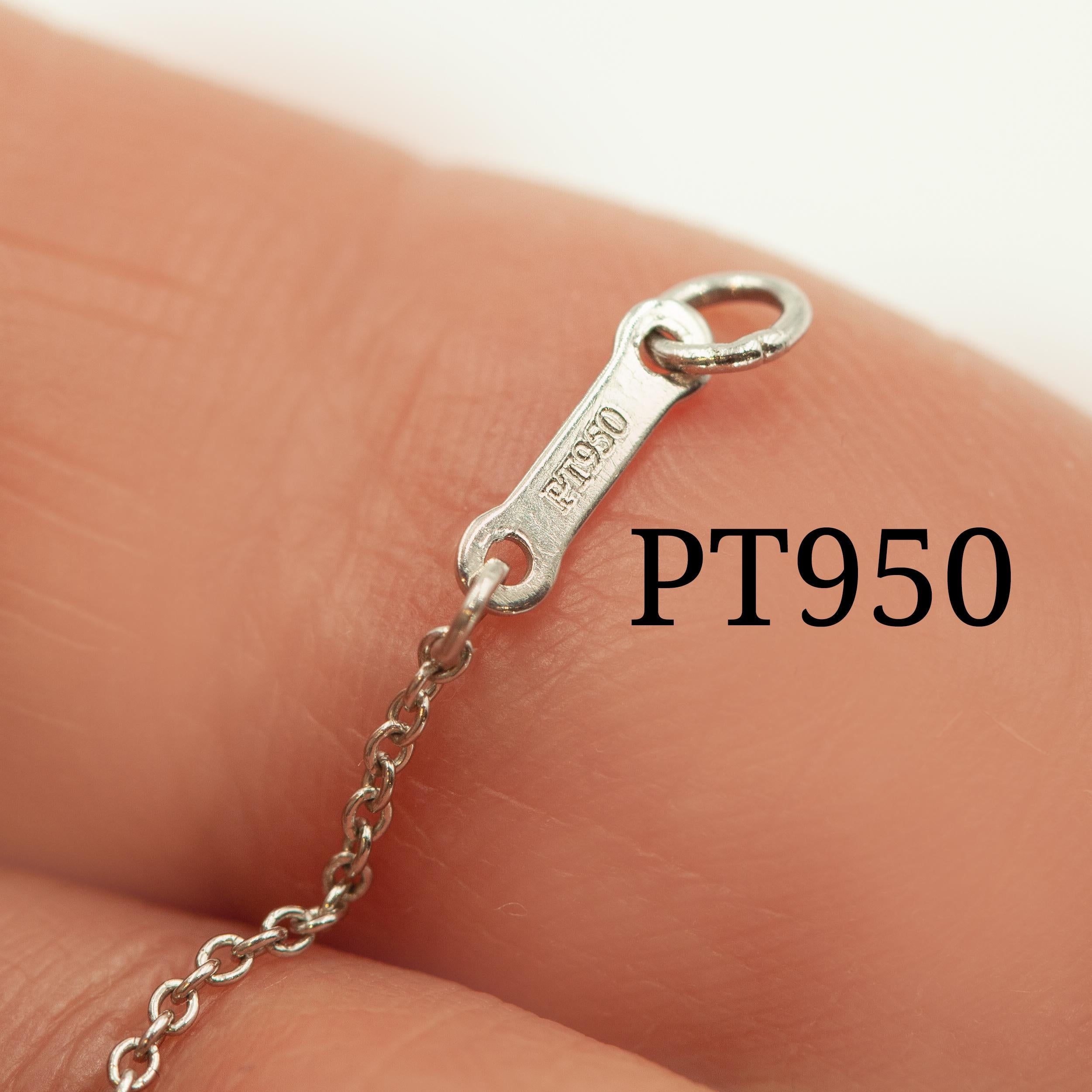 Pre-owned Tiffany & Co Peretti Platinum Diamond Open Heart Pendant Necklace For Sale 4