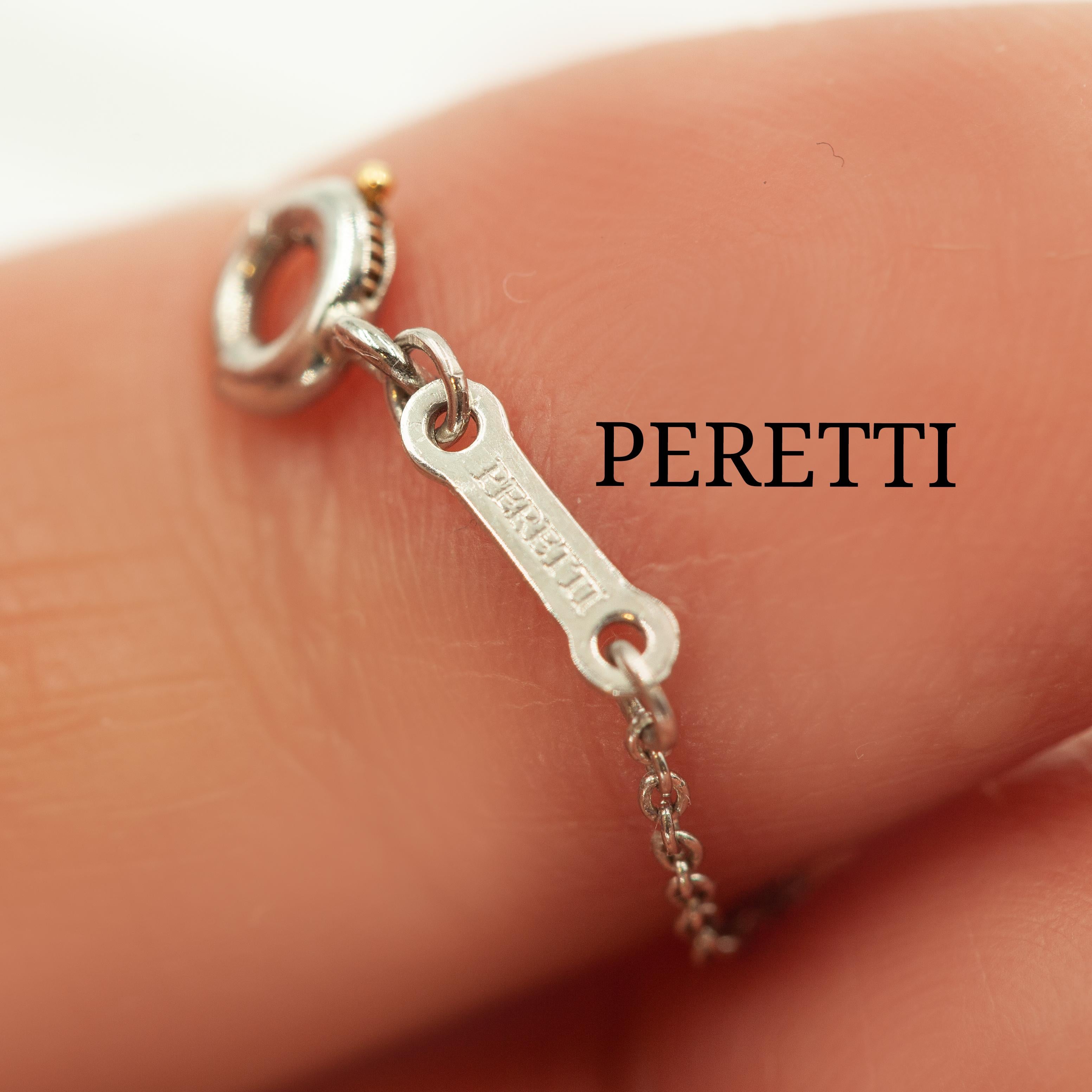 Pre-owned Tiffany & Co Peretti Platinum Diamond Open Heart Pendant Necklace For Sale 2