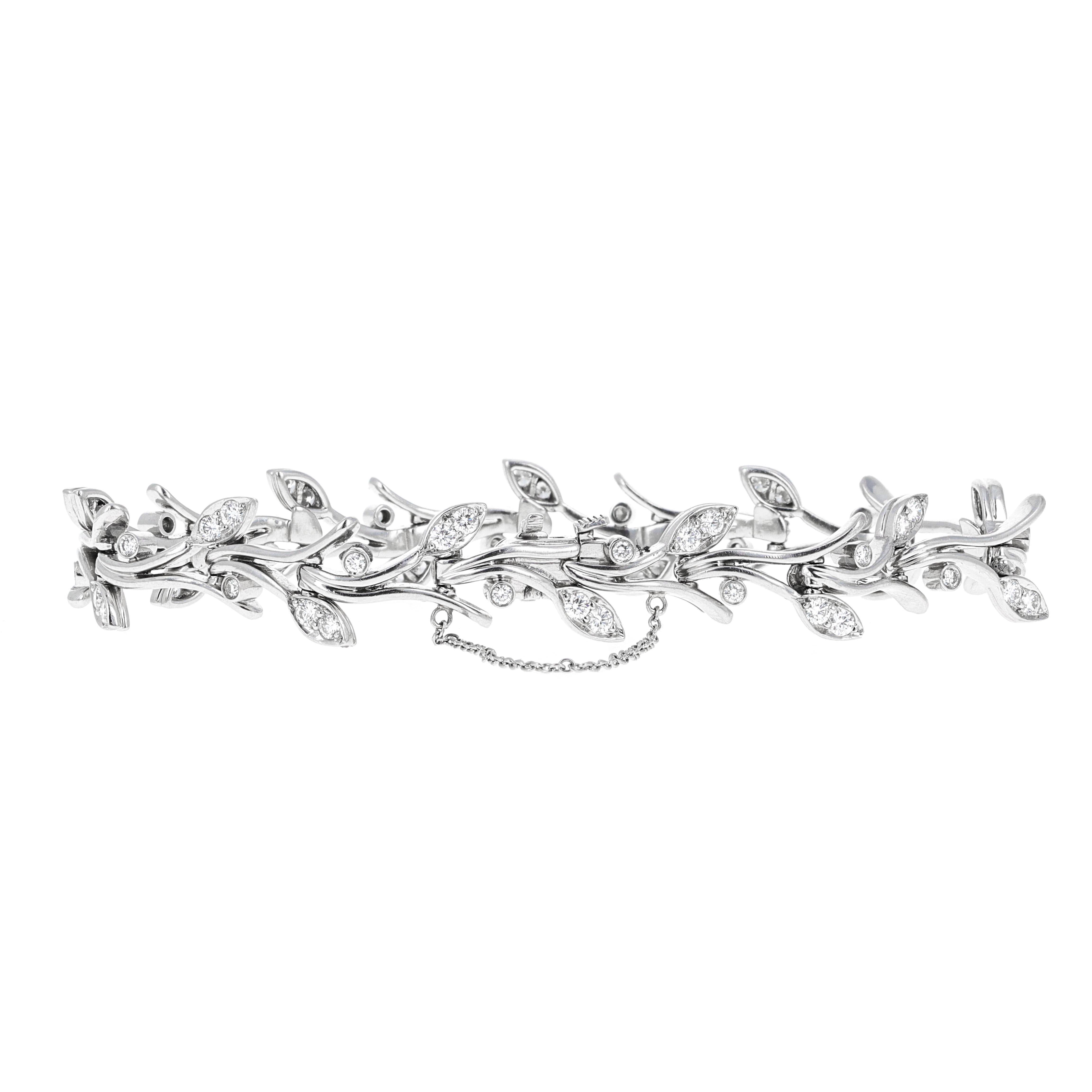 diamond leaf bracelet
