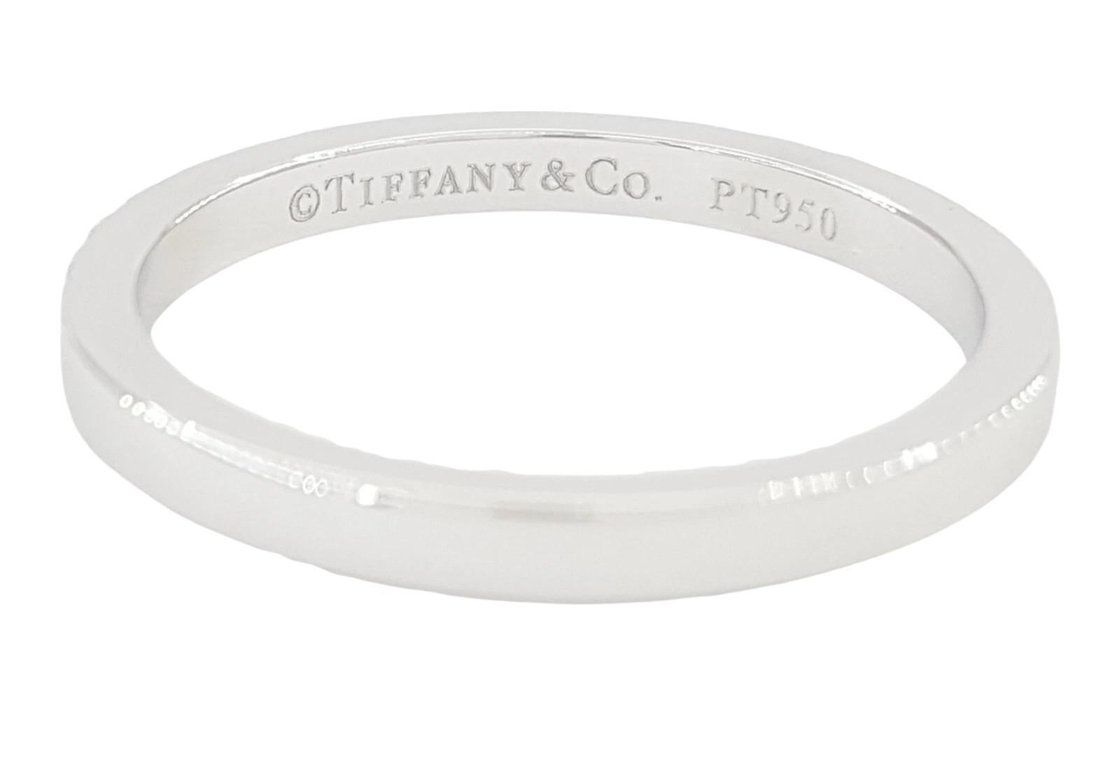Authentic Tiffany & Co. Platinum Novo Diamond Wedding Band in vendita 1