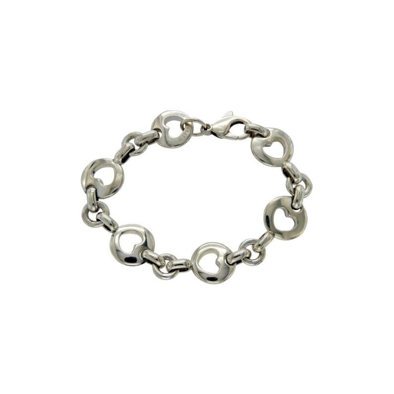 Authentic Tiffany 
Co. Sterling Silver 1999 Hearts Bracelet