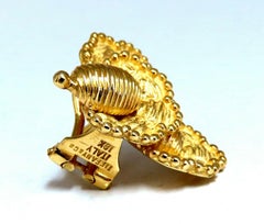 Authentic Tiffany & Co. Three-Tiered Floral Cluster Clip Earrings 18 Karat