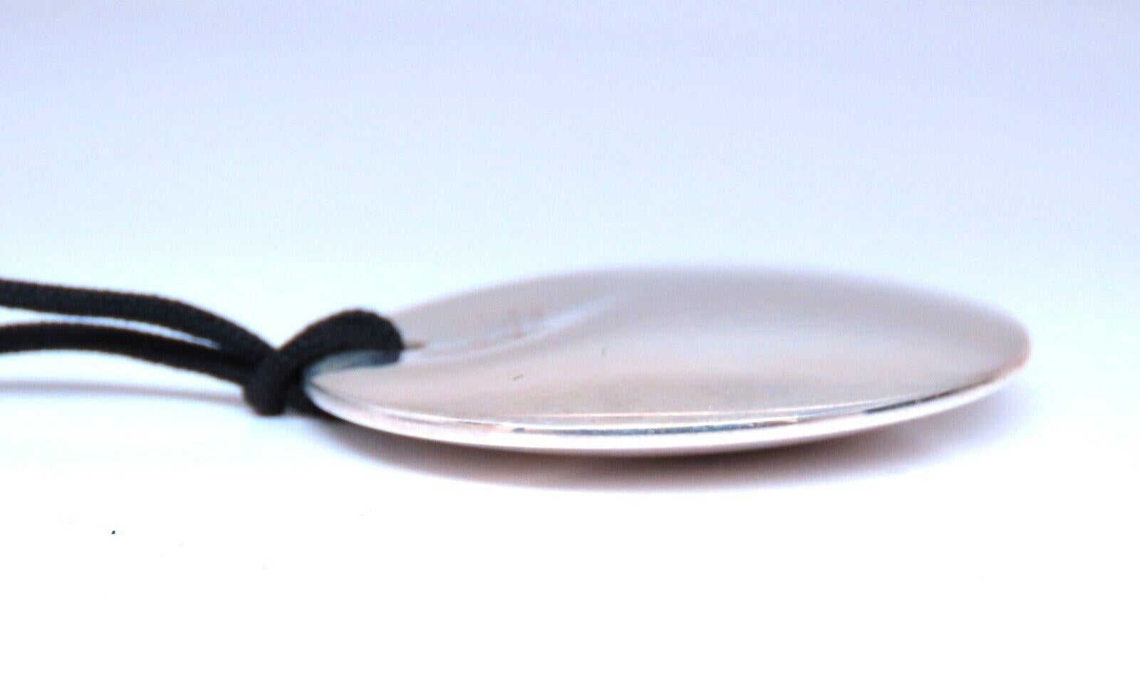 Authentischer Tiffany Elsa Perretti 35mm Sterlingsilber-Scheibenanhänger für Damen oder Herren
