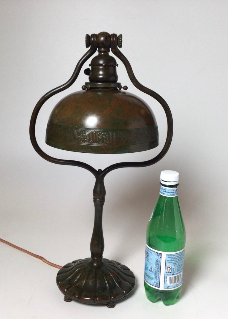 Authentic Tiffany Studios Bronze Table Desk Lamp For Sale 5