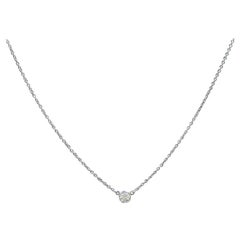 Authentic Tiffany & Co. Tiffany Round Diamond Pendant in Platinum
