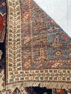 Authentic Tribal Design Blue Antique Yalameh Rug