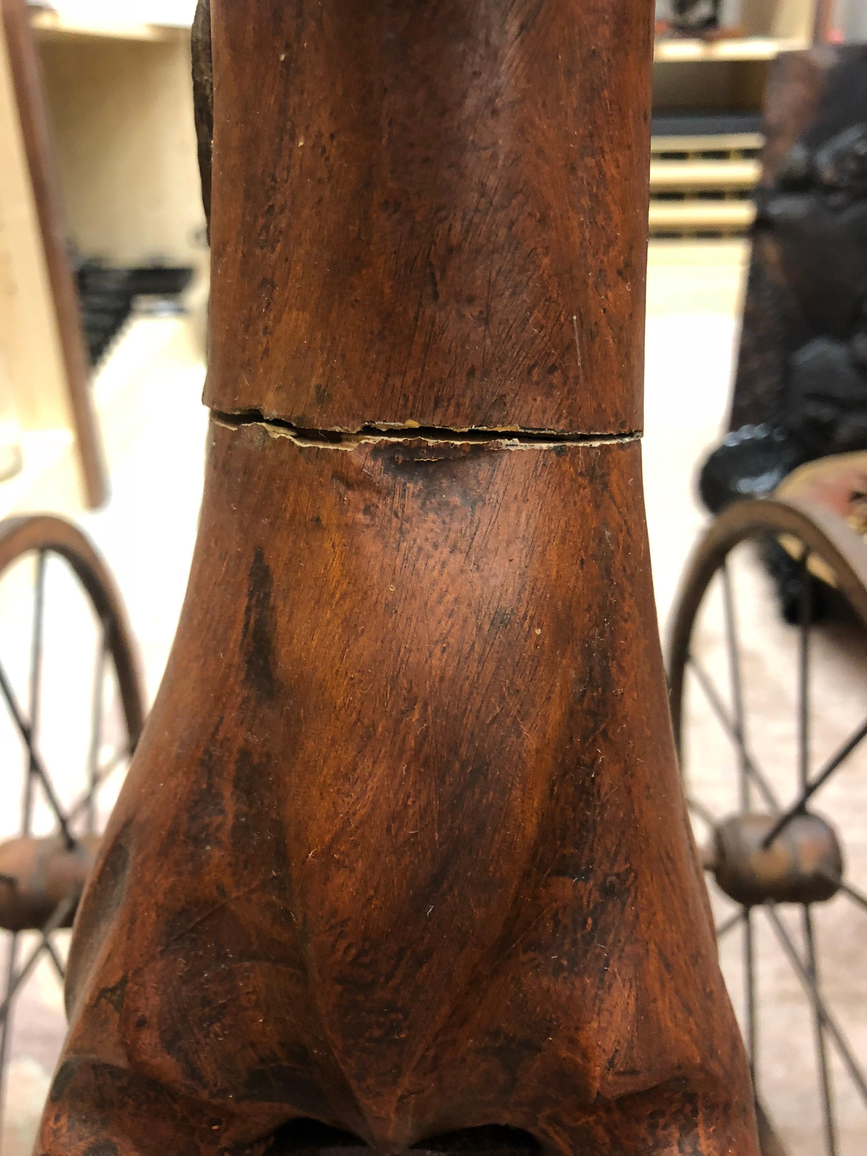 Authentic Tripod Children's Wooden Rocking Horse 19th Century 5