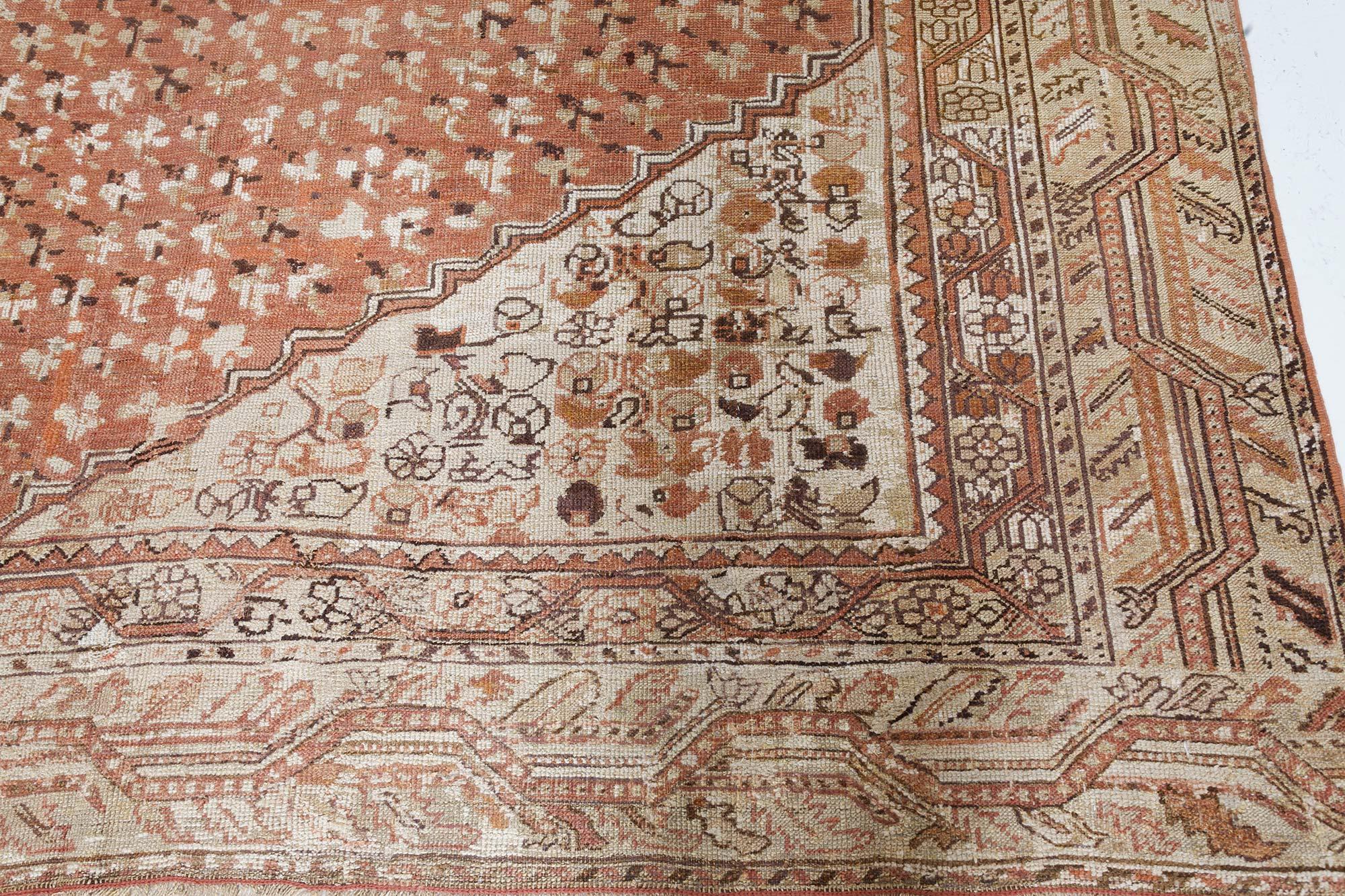 Authentic Turkish Ghiordes Hand Knotted Wool Carpet For Sale 2