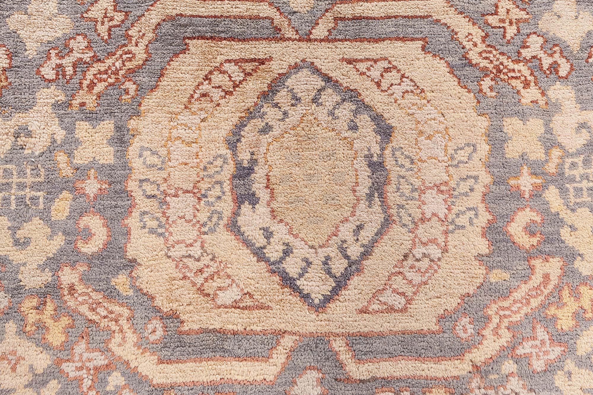 Authentischer türkischer Hereke-Handgefertigter Wollteppich im Angebot 1