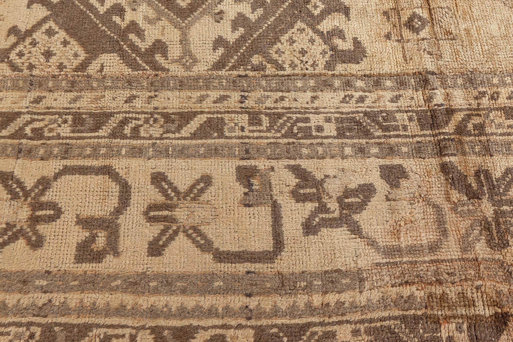 Doris Leslie Blau Antique Turkish Oushak Rug Size Adjusted In Good Condition For Sale In New York, NY