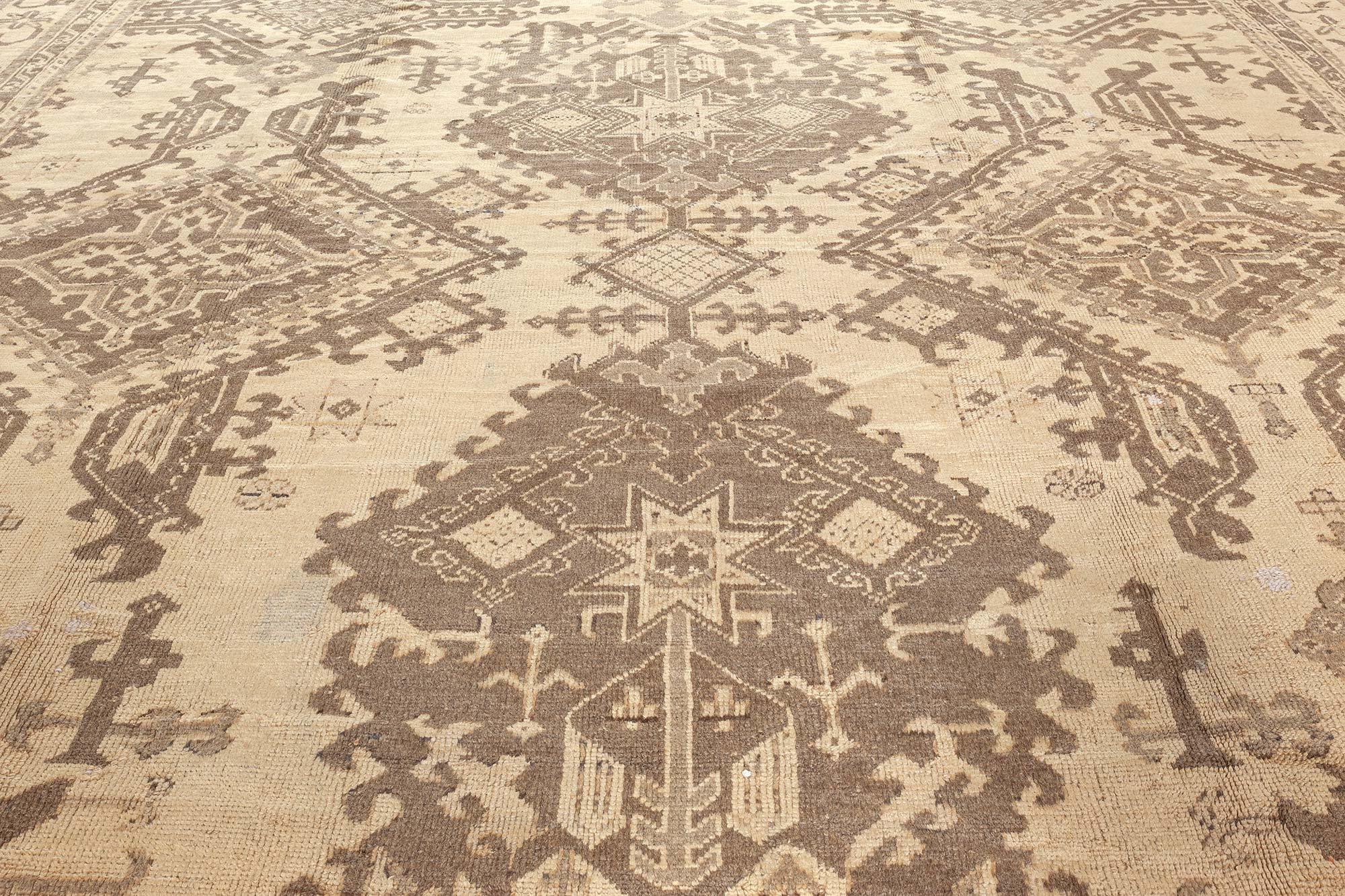 20th Century Doris Leslie Blau Antique Turkish Oushak Rug Size Adjusted For Sale
