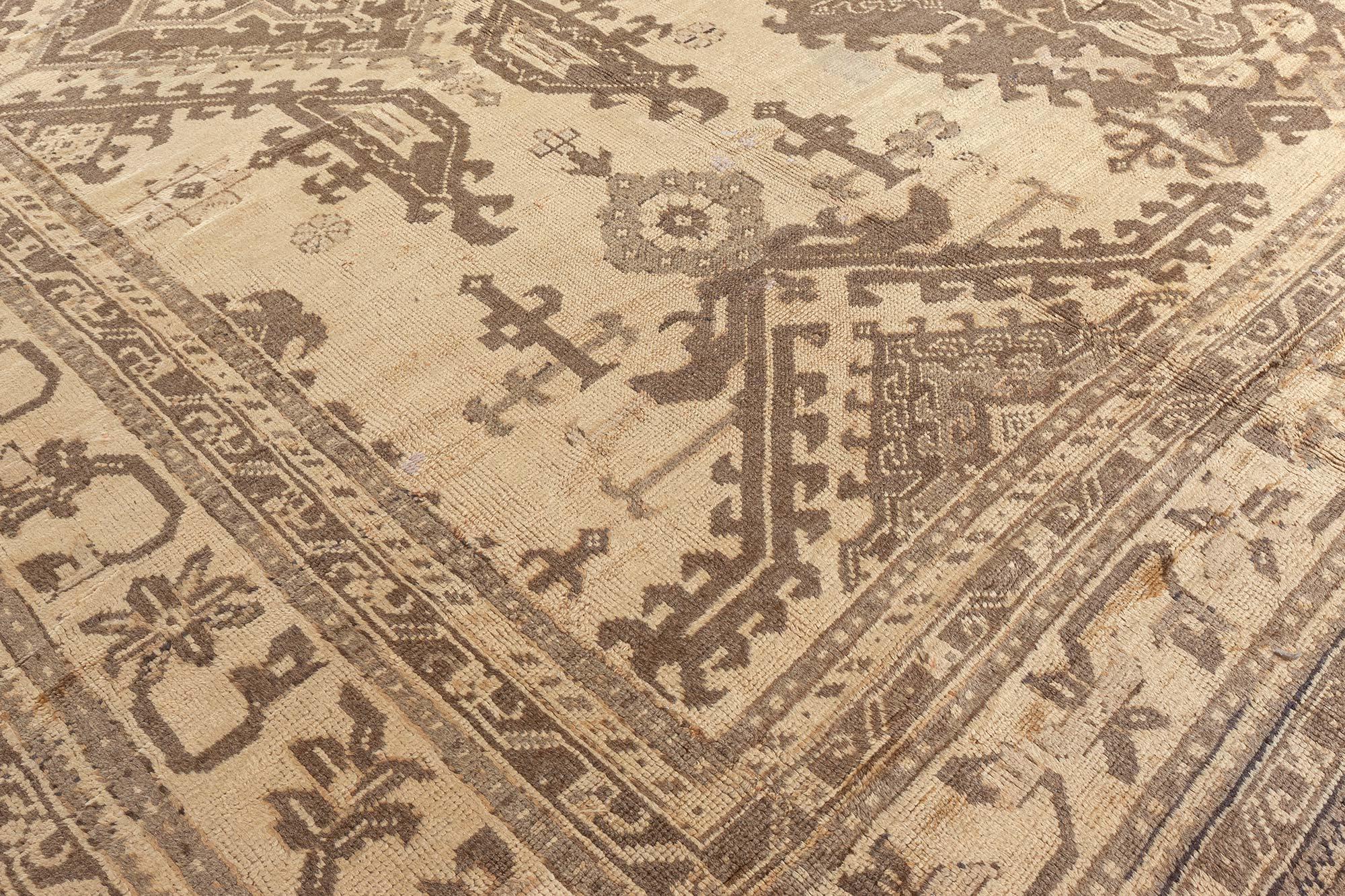 Doris Leslie Blau Antique Turkish Oushak Rug Size Adjusted For Sale 1