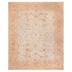 Authentique tapis turc en laine Oushak fait à la main Doris Leslie Blau