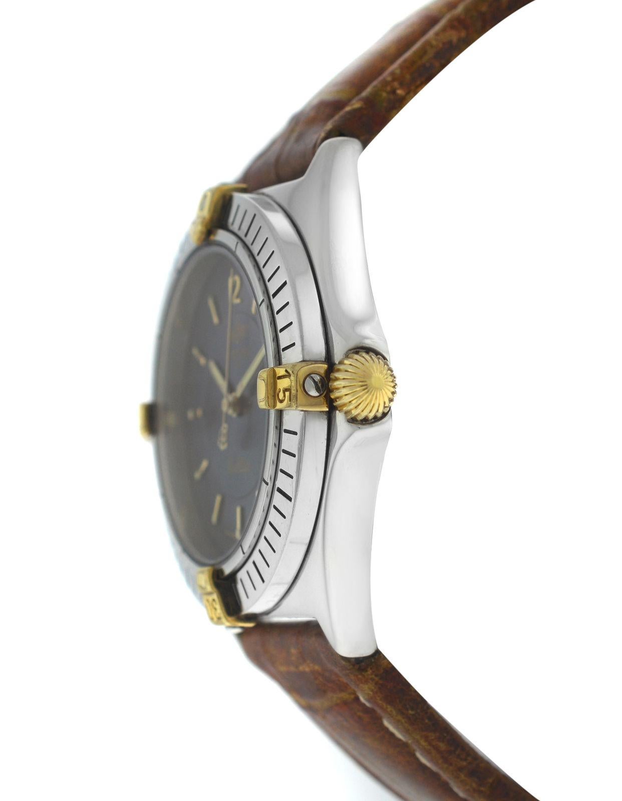 Modern Authentic Unisex Breitling Callisto Quartz Date Steel Watch For Sale