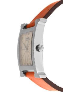 Authentic Unisex Hermes H Hour HH1.810 Steel Quartz Watch