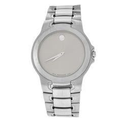 Authentic Unisex Movado Museum Steel Silver Dial Quart Watch