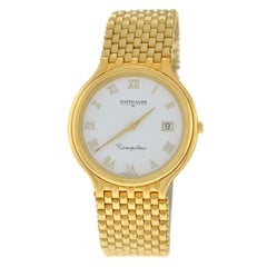 Authentic Unisex Wittnauer Cosmopolitan Quartz Date Gold-Plated Watch