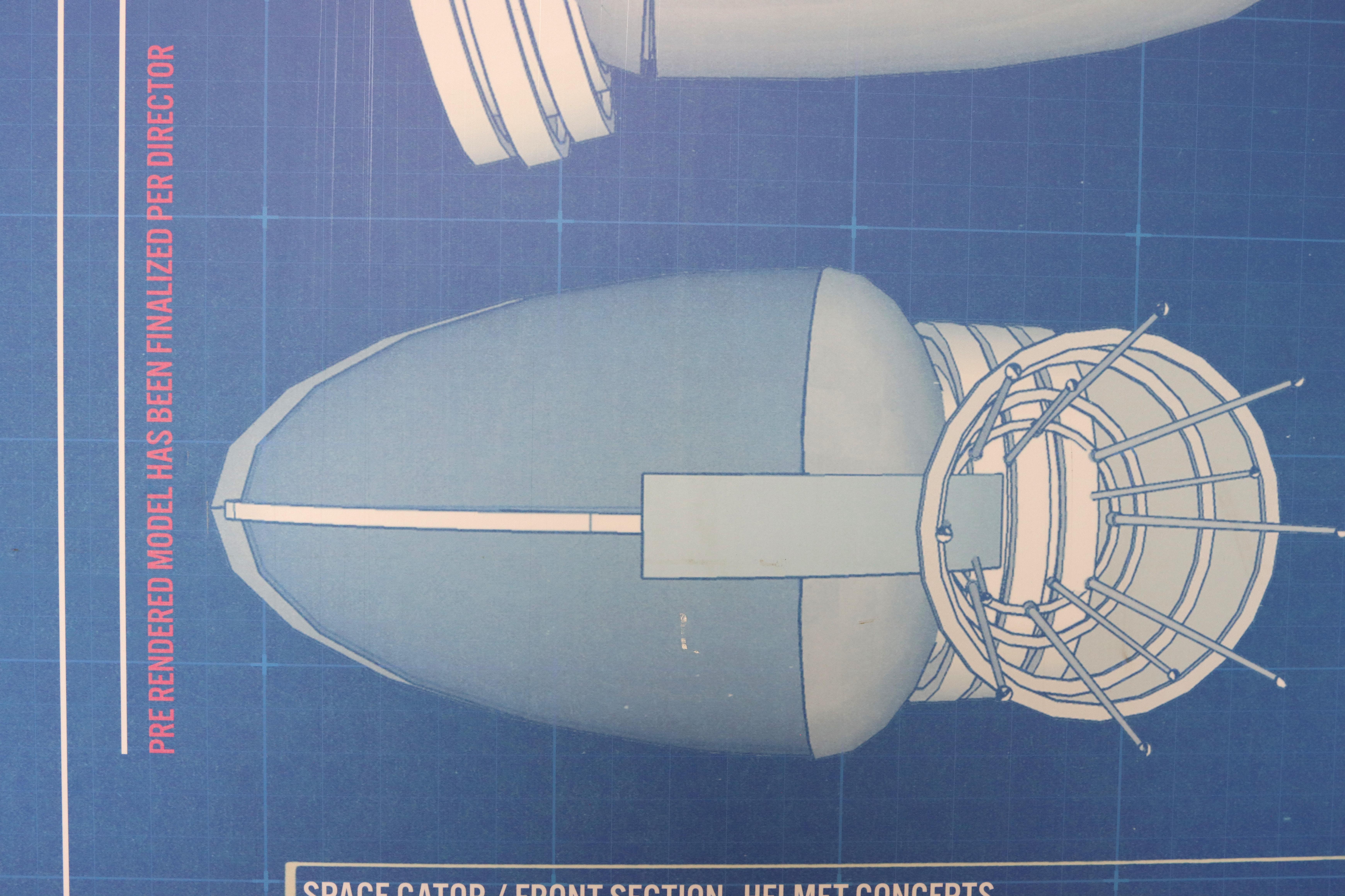 Contemporary Authentic Universal Studios Space Age Parade Float Blueprint For Sale