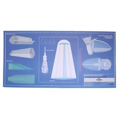 Authentic Universal Studios Space Age Parade Float Blueprint