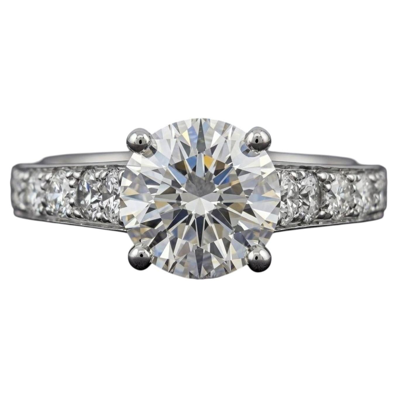Pre-owned Chopard Authentic Van Cleef & Arpels 1.50 Ct Diamond Solitaire Pav� Engagement Ring In Multiple