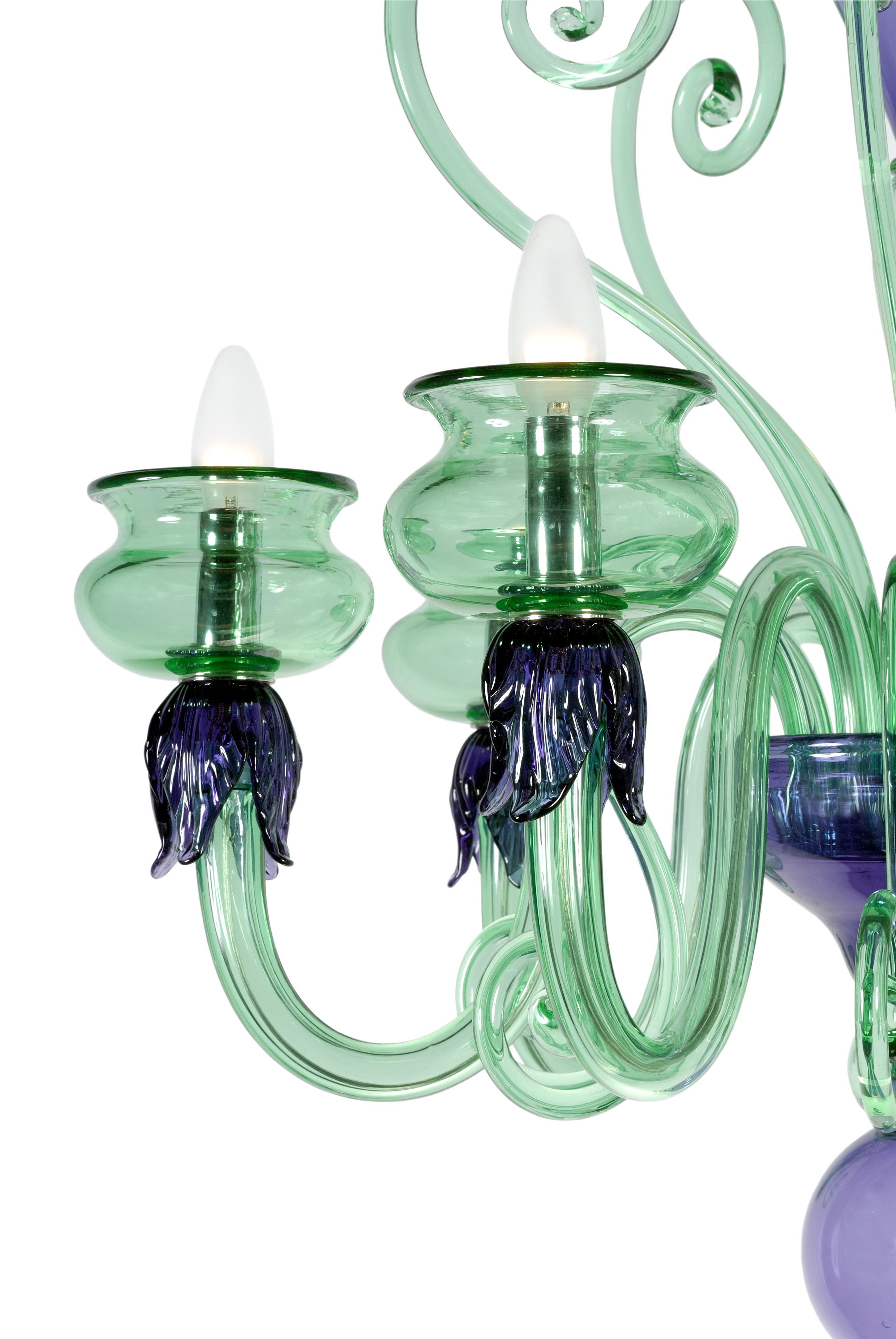 XXIe siècle et contemporain Authentique lustre vénitien Classic fait à la main en verre de Murano en vente