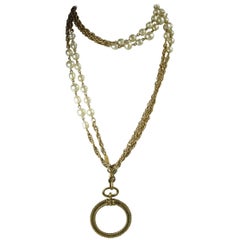 Authentic Vintage 1984 Chanel Sautoir With Magnifying Glass