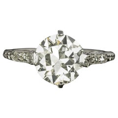 Authentic Vintage 2 Carat Old European Cut Diamond Ring