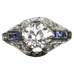 Authentic Vintage Carat Old European Cut Diamond Impressive Ring