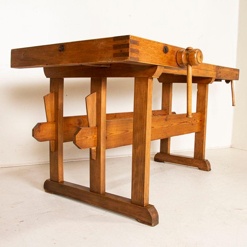 Authentic Vintage Carpenters Workbench Work Table from Denmark 3