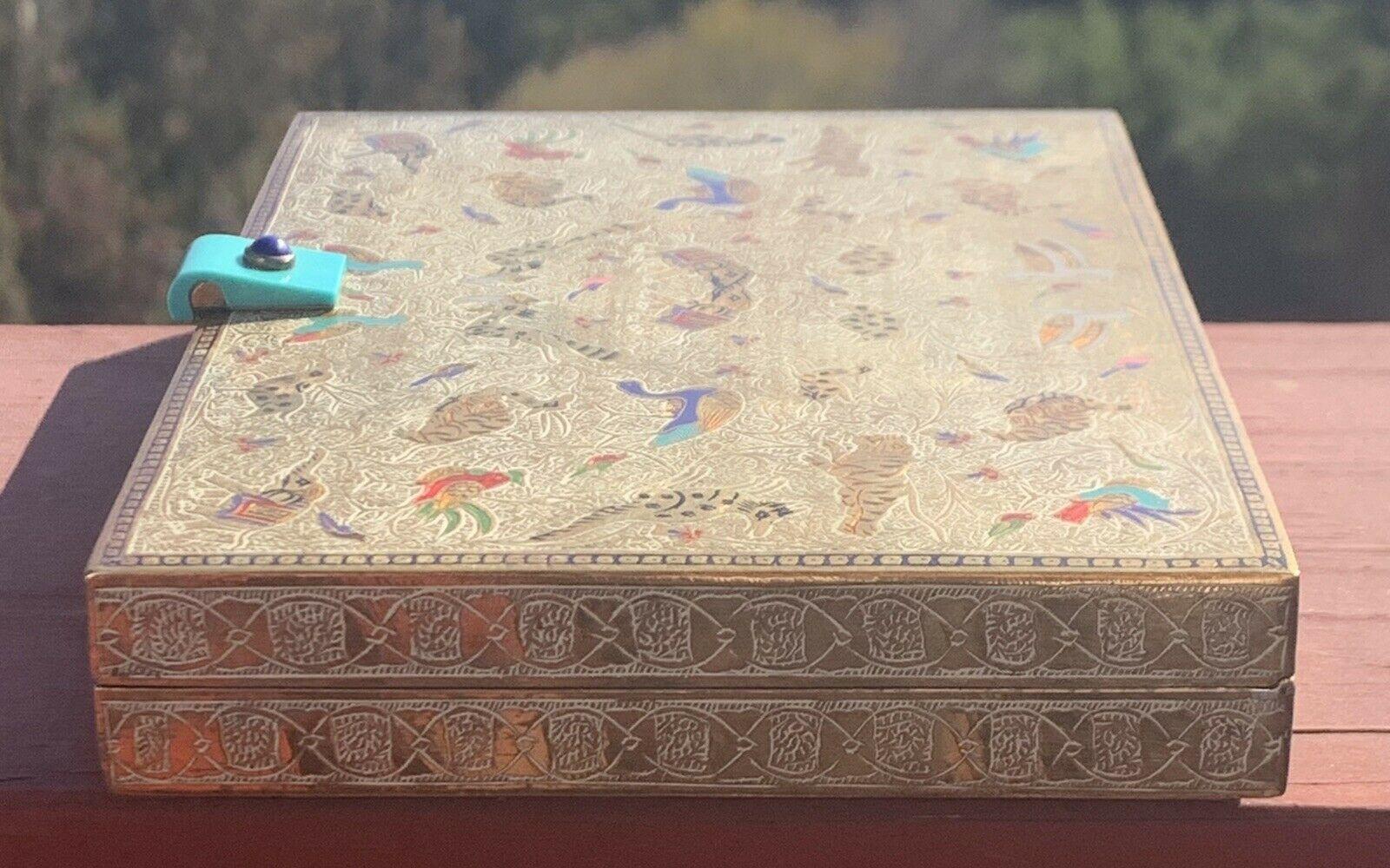 Cartier Art Deco Enamel and Gem Vanity Case with Box In Good Condition In Beverly Hills, CA