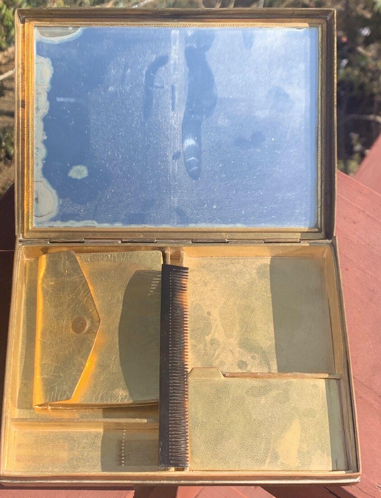 Cartier Art Deco Enamel and Gem Vanity Case with Insert & Box 2