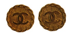 Authentic Vintage Chanel 80s Large CC Earrings