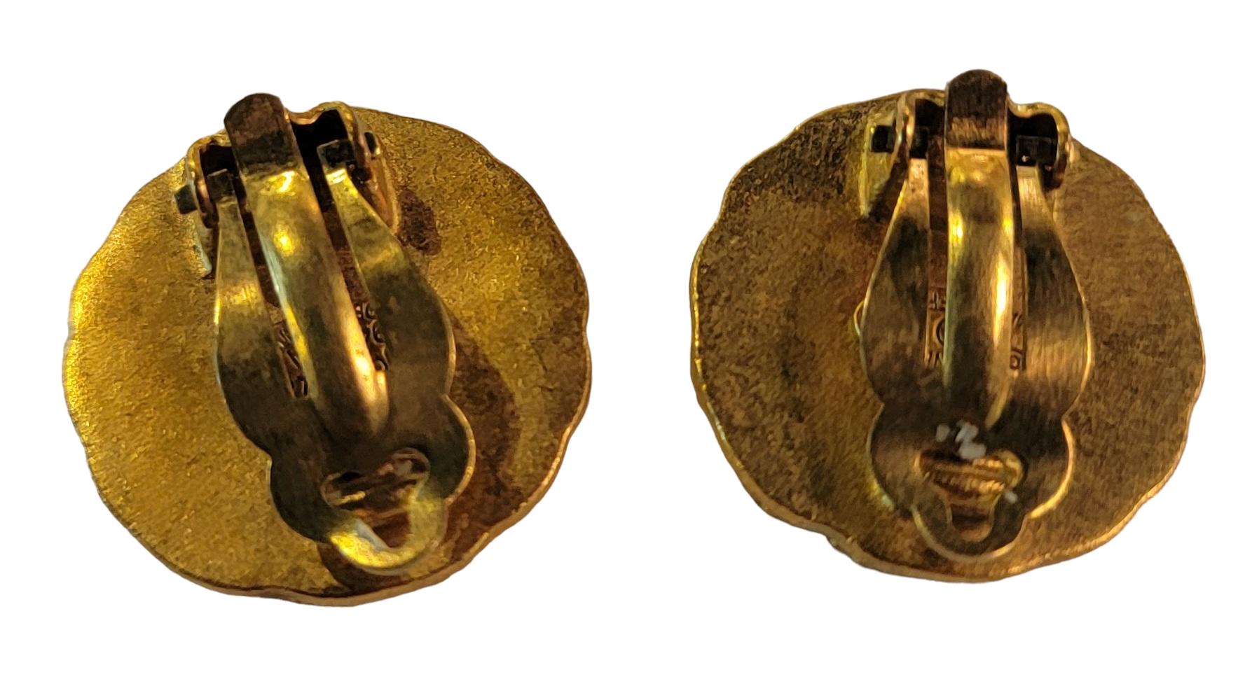 Women's Authentic Vintage Chanel 80s Large CC Earrings For Sale