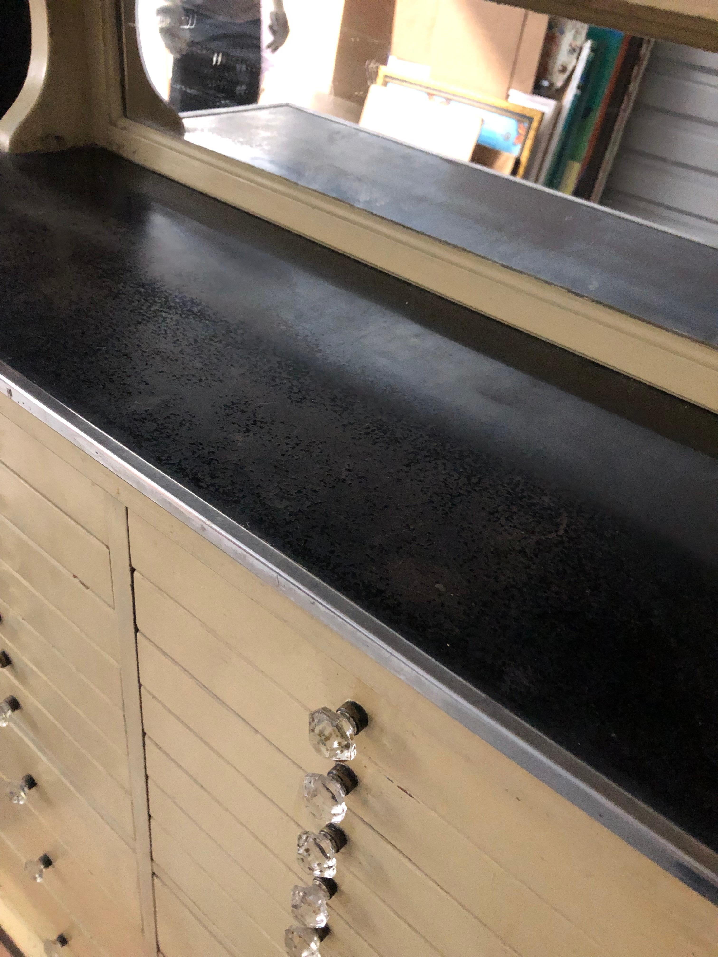 Authentic Vintage Dental Cabinet with Multiiple Drawers 1