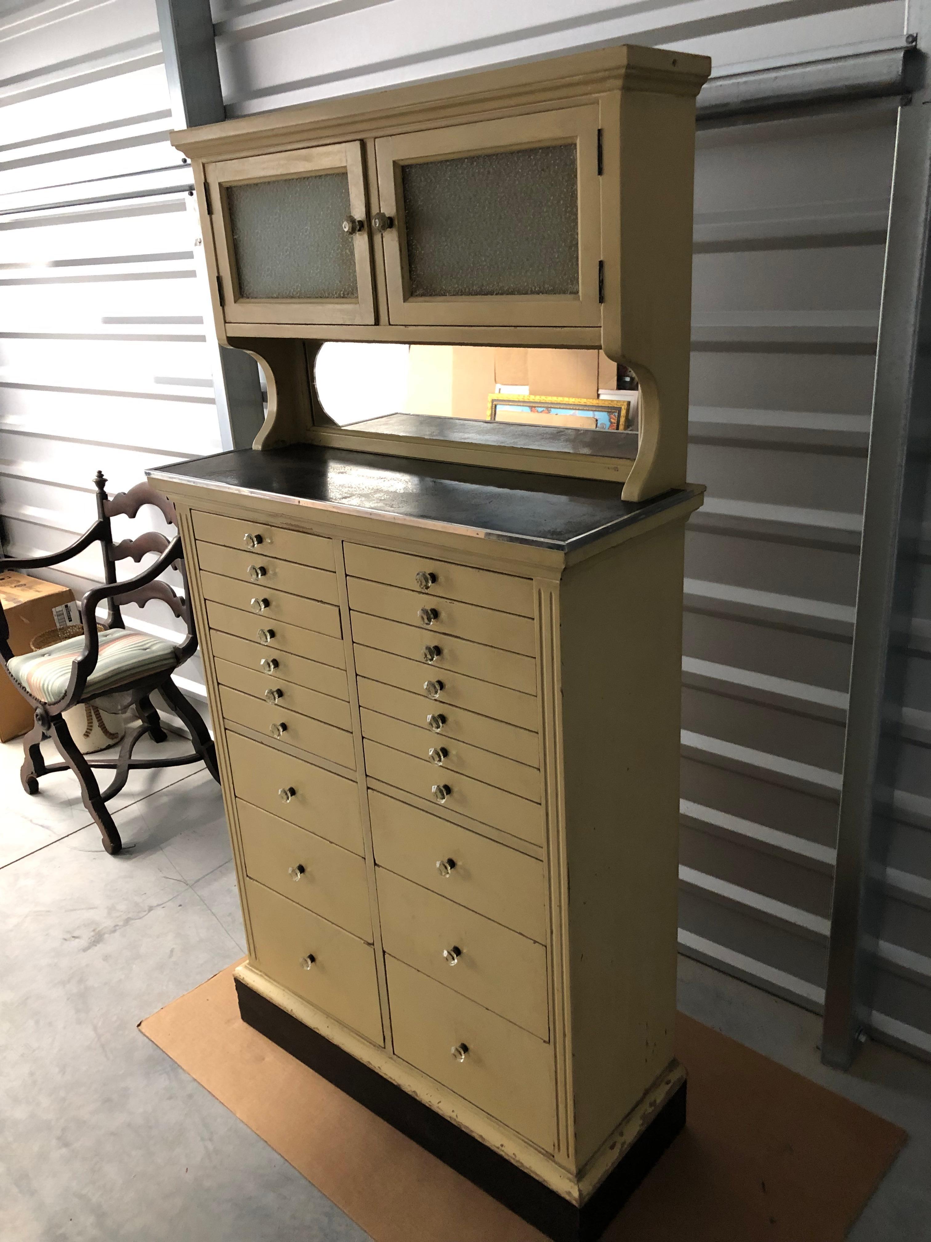 Authentic Vintage Dental Cabinet with Multiiple Drawers 2