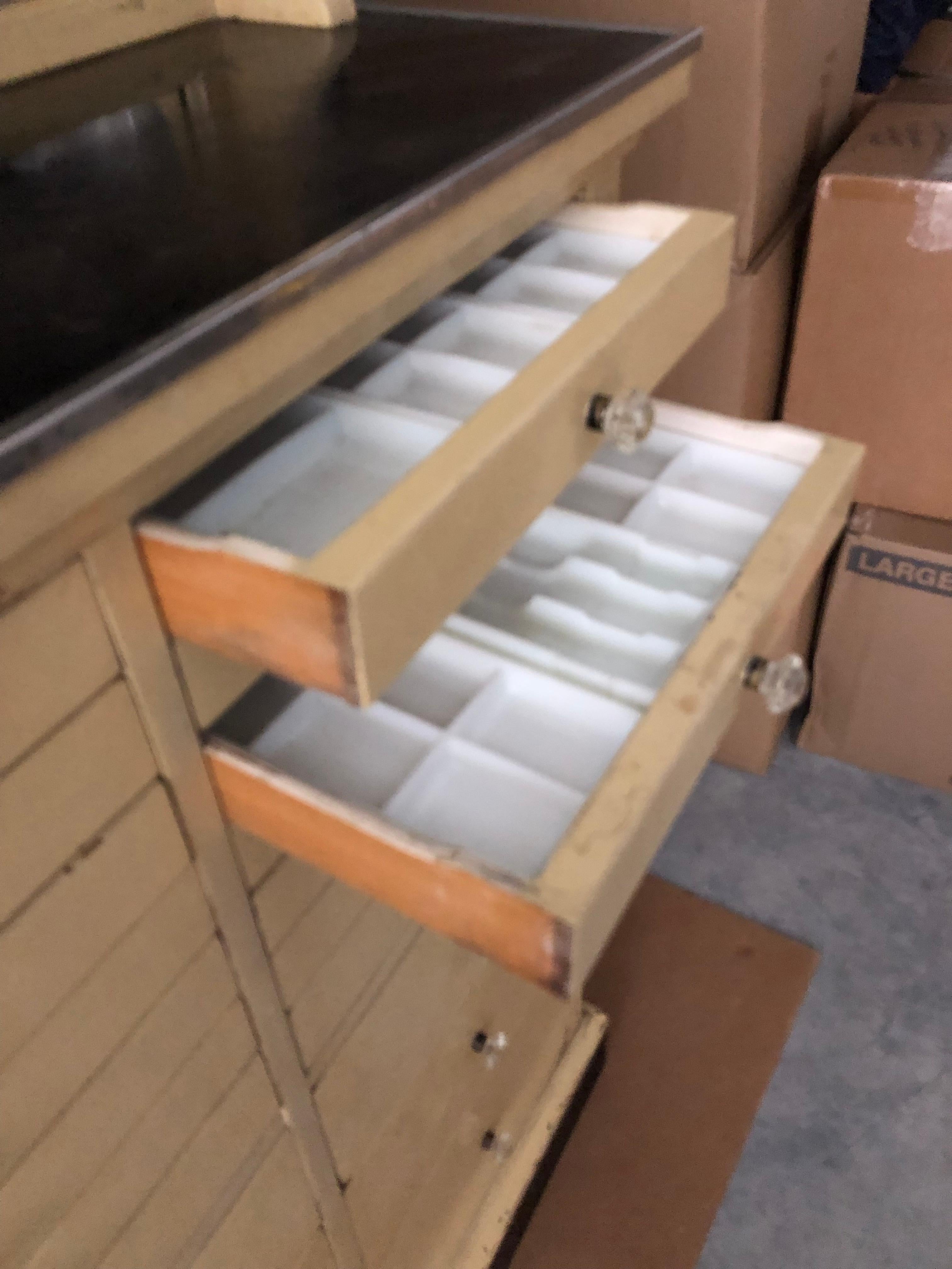 Authentic Vintage Dental Cabinet with Multiiple Drawers 3