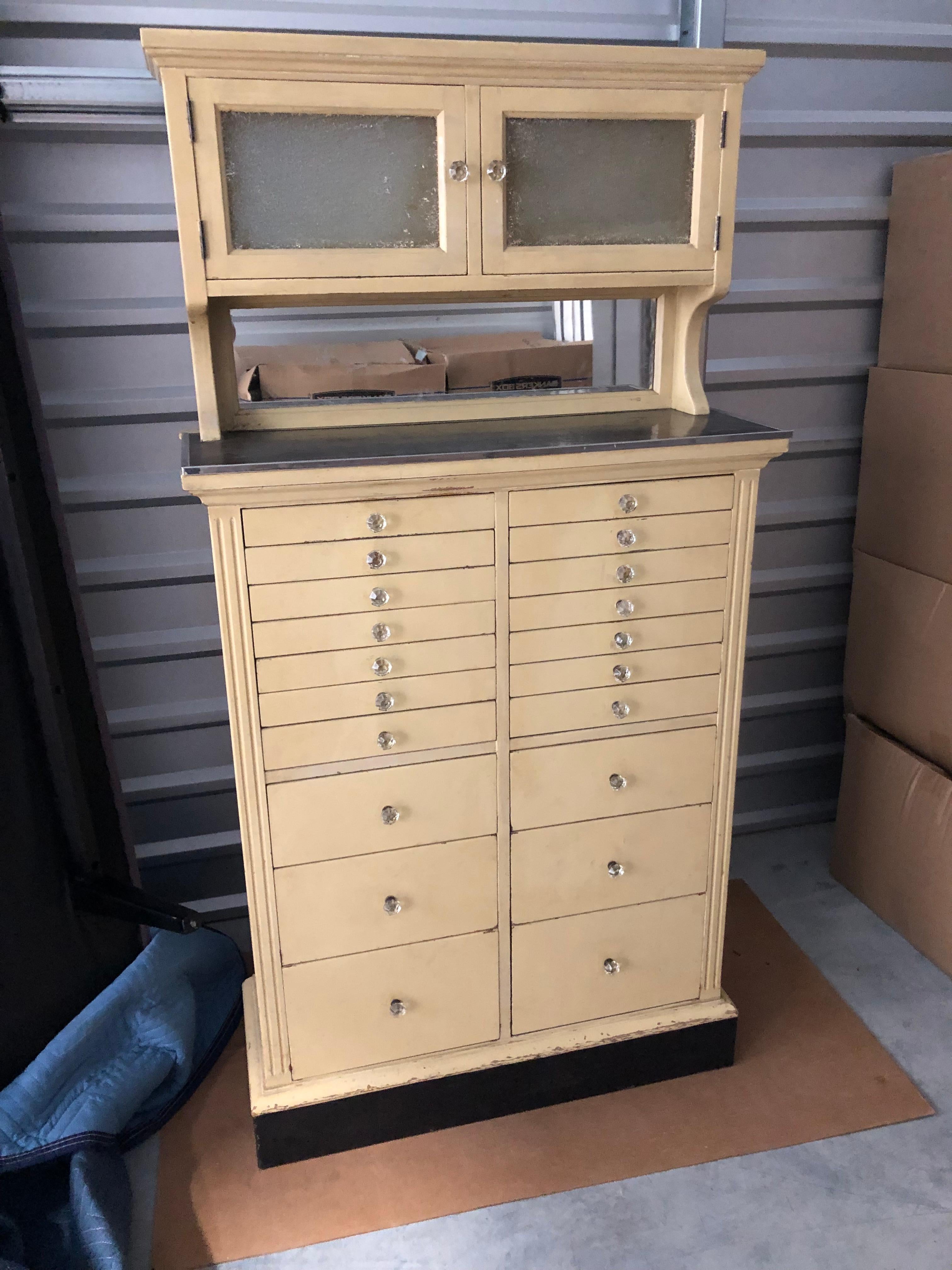 Authentic Vintage Dental Cabinet with Multiiple Drawers 4
