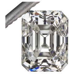 Authentique diamant vintage certifié GIA de 2,57 carats de taille émeraude 