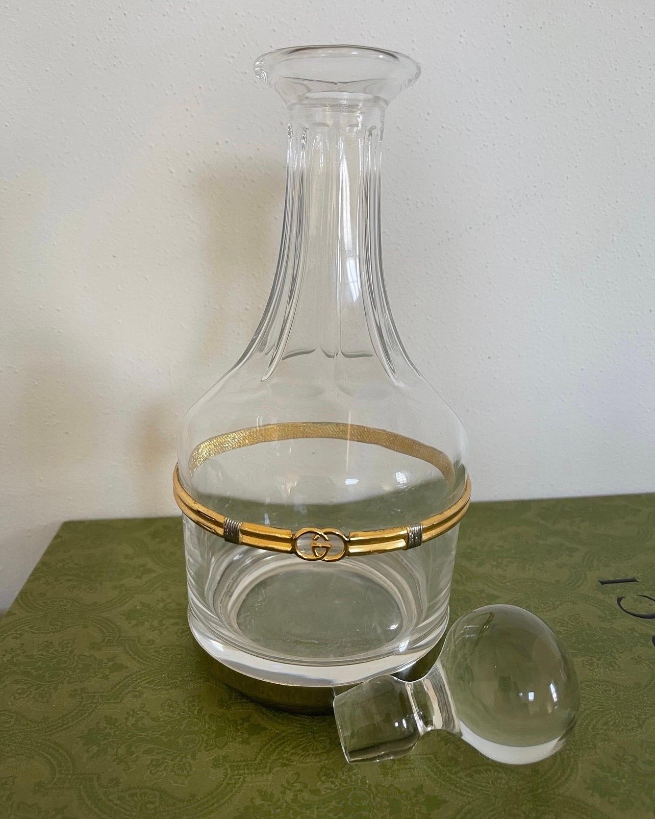 🖤Gucci heaven🖤

Authentic Vintage Gucci glass decanter with matching orb top! The most stunning addition to your home bar, or decor. 

Use this for its intended purpose or take the top off and it makes an amazing vase! Tall and chic it is a total